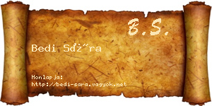 Bedi Sára névjegykártya