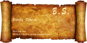 Bedi Sára névjegykártya