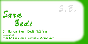 sara bedi business card